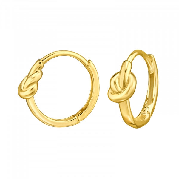 Gold Knot Hoop Earrings